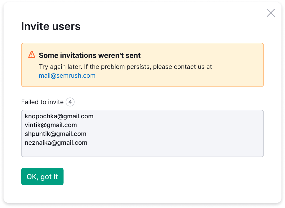 Confirmation modal