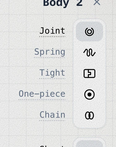 Pick a joint for the part you tapped