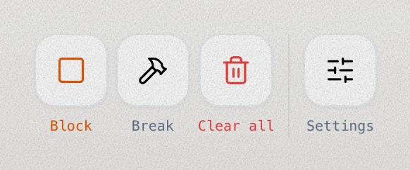 Keep block tools under your thumb