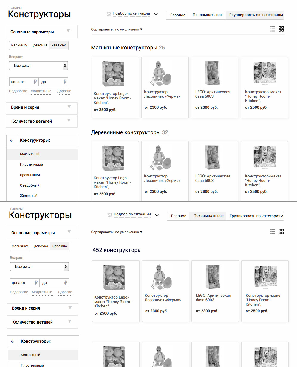 Full category view