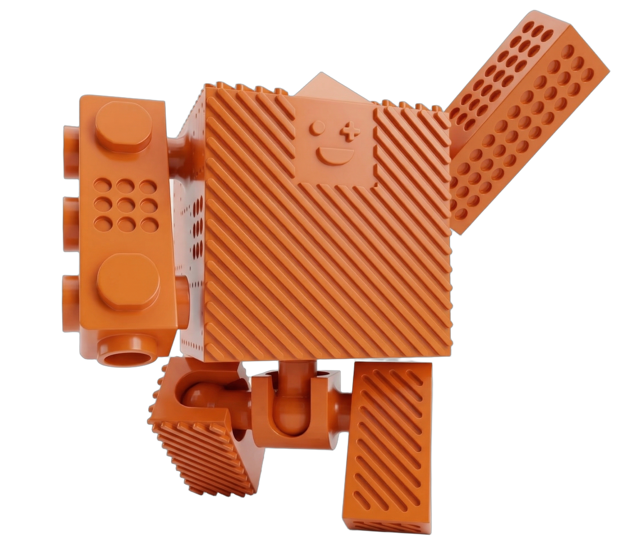 3D printed articulated Cubie robot — fully assembled, snap-fit joints, ready to play.