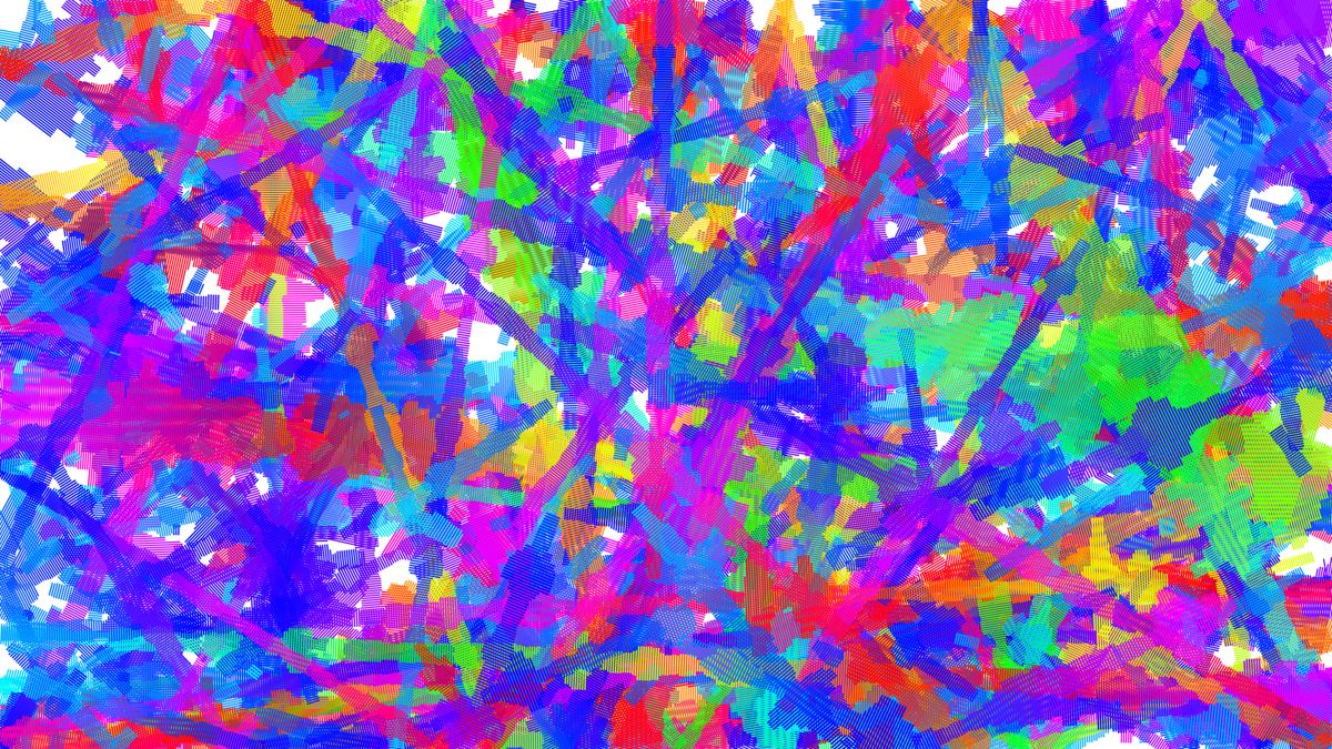 Golosun 2 artwork — dense overlapping voice-waveform ribbons in magenta, blue and green filling the whole canvas.