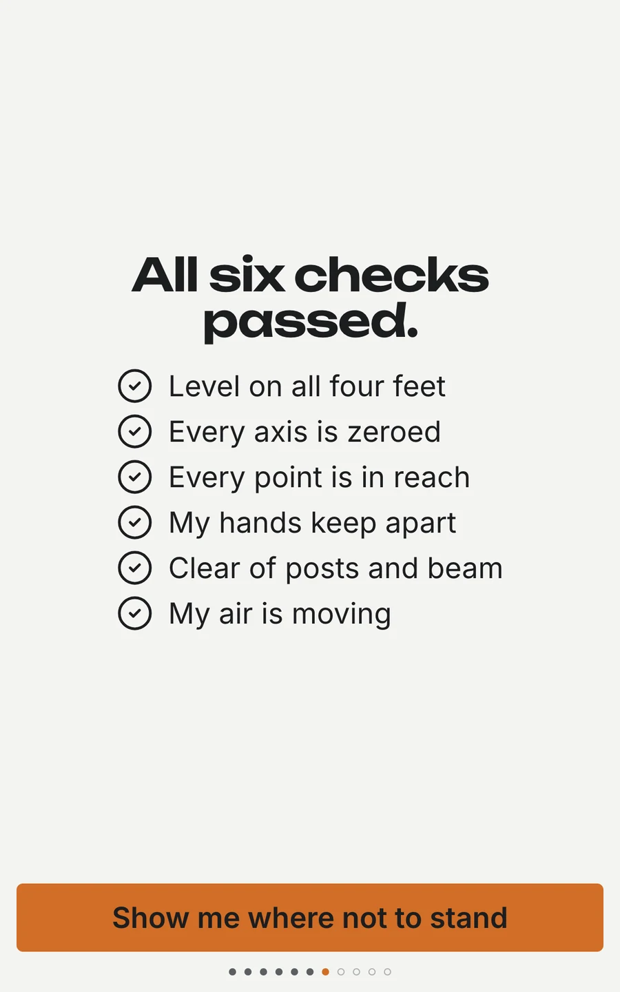 All six checks passed.