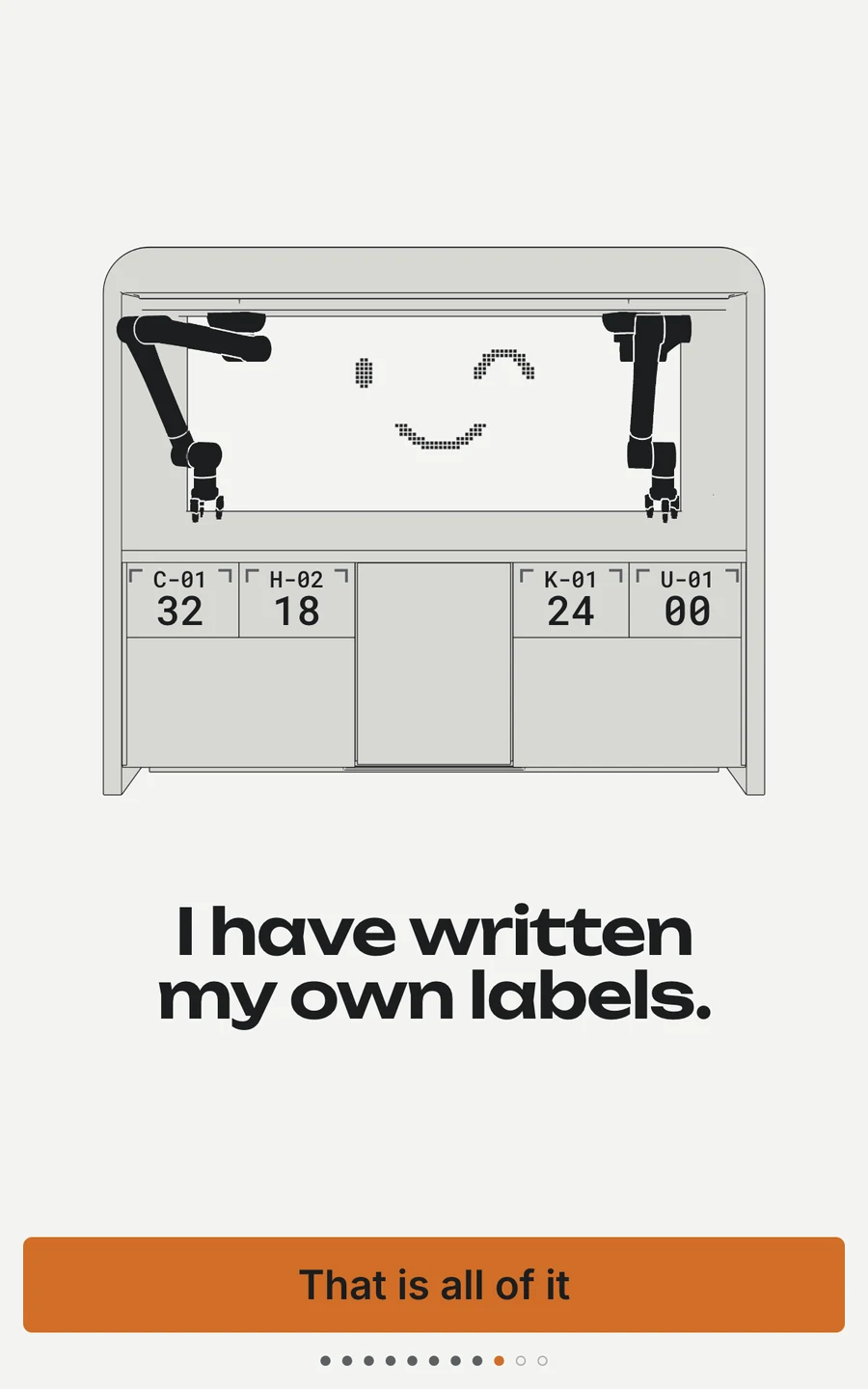 I have written my own labels.