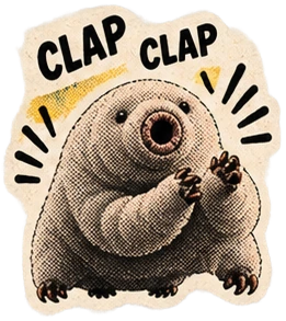 Tardigrade sticker: Clap clap