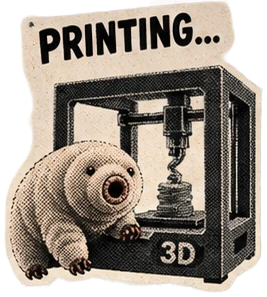Tardigrade sticker: Printing…