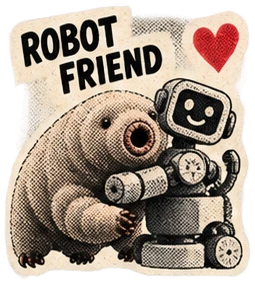 Tardigrade sticker: Robot friend