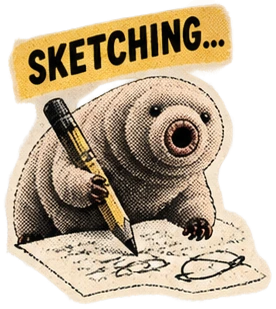 Tardigrade sticker: Sketching…