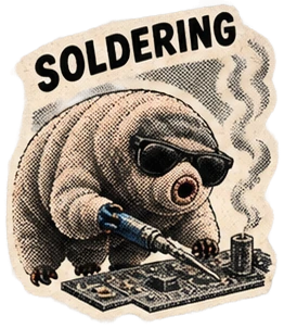 Tardigrade sticker: Soldering