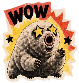 Tardigrade sticker: Wow