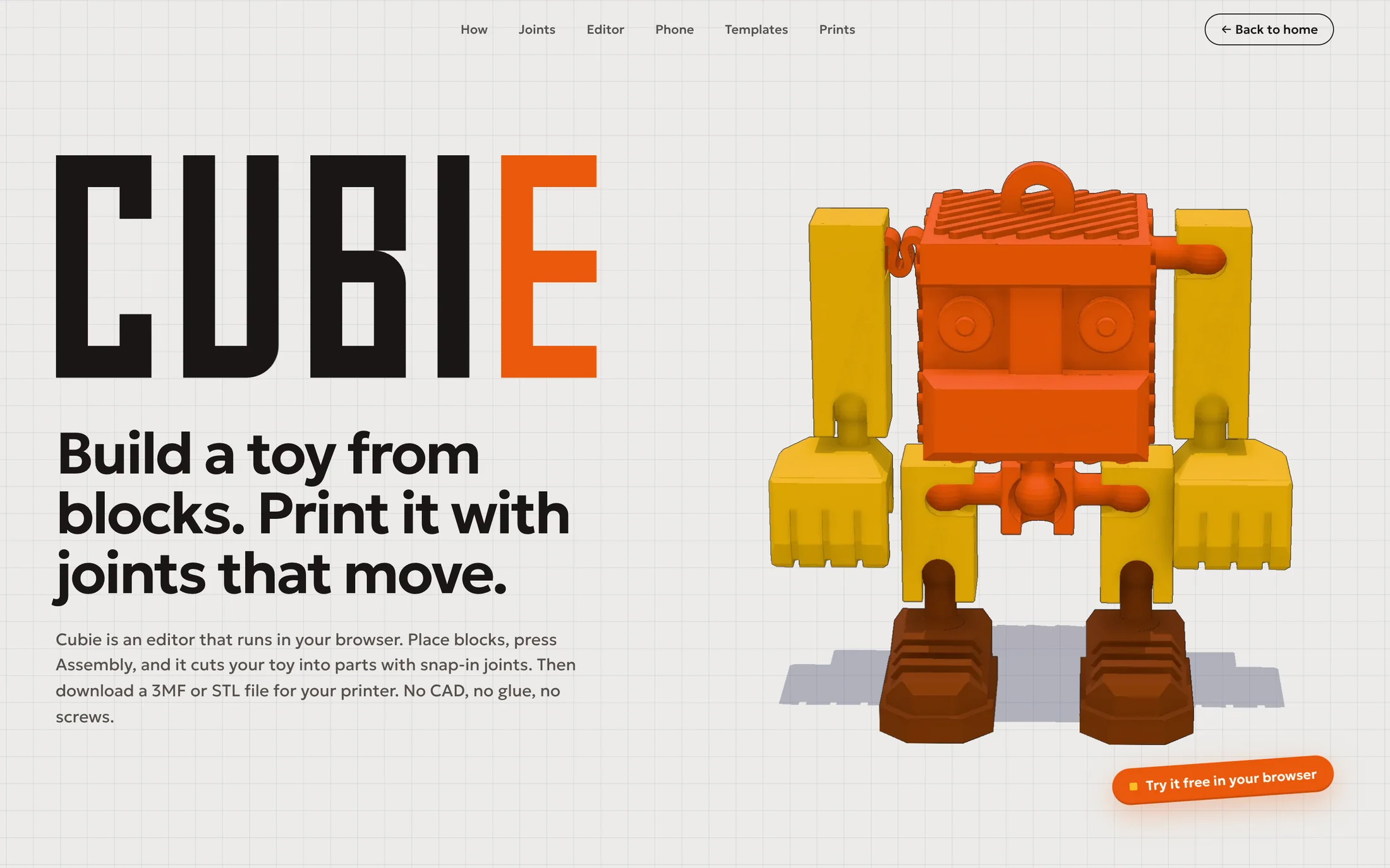Cubie landing page
